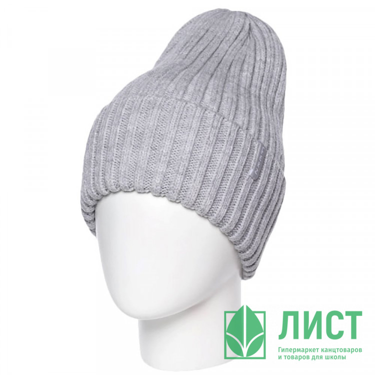 Шапка зимняя для девочки (Ferz) арт.Беверли размер 56-58 цвет светло-серый