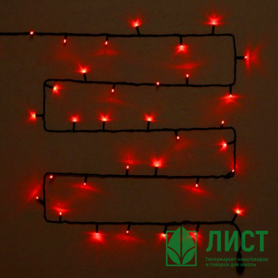 Гирлянда электрическая уличная точечная 15м 180LED цвет красный (темный провод) 8режимов арт. 183-670 Гирлянда электрическая уличная точечная 15м 180LED цвет красный (темный провод) 8режимов арт. 183-670