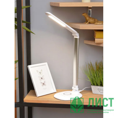 Светильник настольный на подставке UltraLIGHT (220V/9W/LED) арт.UL613 белый/серебро Светильник настольный на подставке UltraLIGHT (220V/9W/LED) арт.UL613 белый/серебро