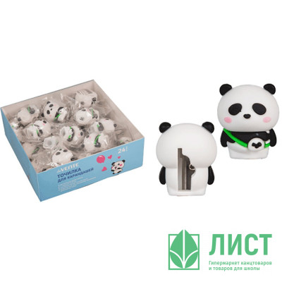 Точилка пластиковая (deVENTE) Panda 1 отверстие покрытие Soft Touch арт.8031313 Точилка пластиковая (deVENTE) Panda 1 отверстие покрытие Soft Touch арт.8031313