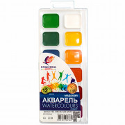 Акварельные краски 12 цветов (ЛУЧ) КЛАССИКА пластиковая коробка без кисти медовые арт 19С1286-08