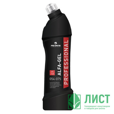 ч/с для сантехники Pro-Brite Alfa-gel Professional 750мл кислотный арт.054-075 (Ст.14) ч/с для сантехники Pro-Brite Alfa-gel Professional 750мл кислотный арт.054-075 (Ст.14)