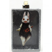 Украшение декоративное "Джазовый зайчик в серебре" 11,4см арт.89902