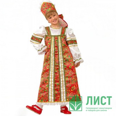 Костюм для девочки Аленушка (платье,головной убор) р.26/104-36/140 ткань арт.5220 Костюм для девочки Аленушка (платье,головной убор) р.26/104-36/140 ткань арт.5220