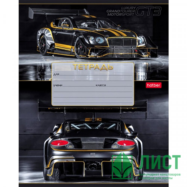 Тетрадь 12 листов клетка (Hatber) В мире авто ассорти арт 12Т5В1