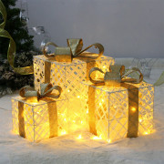 Фигура светодиодная д/помещений 2220Вт. "Подарок" 03шт/наб. 15/20/25см свечение т.белый арт.725-0488