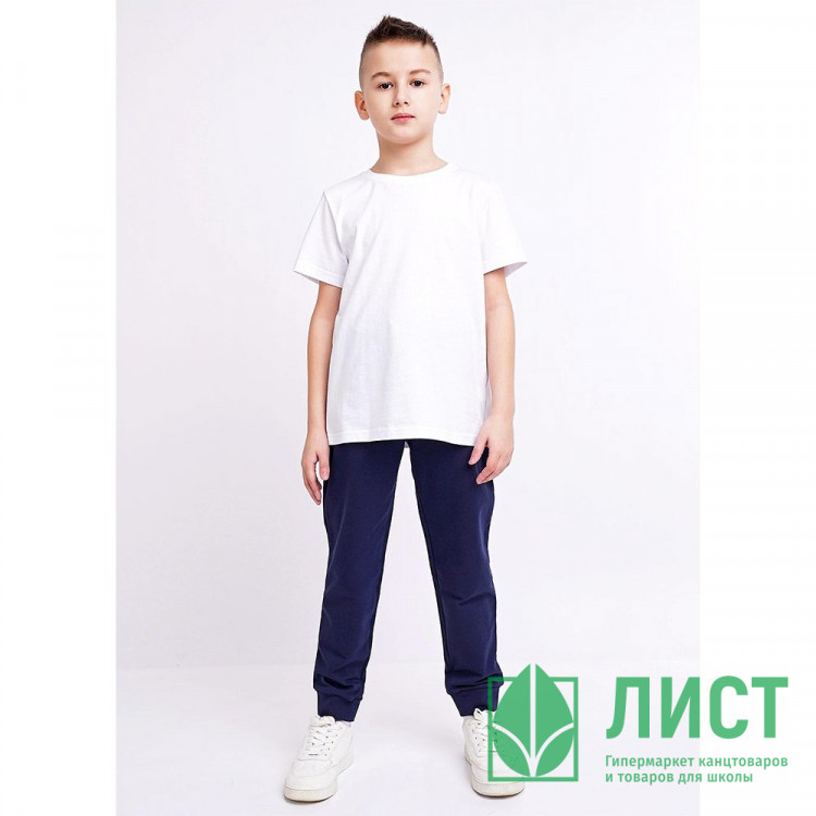 Брюки спортивные для мальчика арт.CLE 903345-01а размер 34/134-42/158 цвет темно-синий