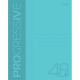 Тетрадь пластиковая обложка А5 клетка 48 листов (Hatber) PROGRESSIVE Бирюзовая арт 48Т5В1