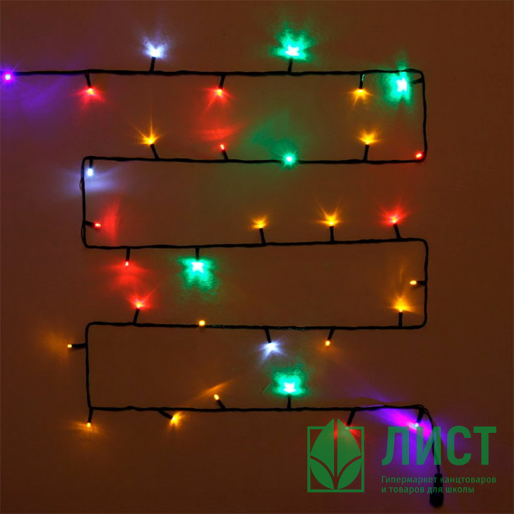 Гирлянда эл.д/улицы точечная 11м 120LED (тем.провод) цв.мульти мерц. арт.183-405