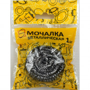 Мочалка для посуды металлическая, спираль, 1 штука 10г арт.140093