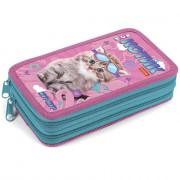 Пенал 2 отделения (Hatber) Мой котик 190х110мм глянцевая ламинация с таблицей умножения арт.NPn_47078