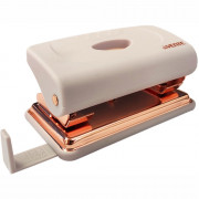 Дырокол (20л) deVENTE пластиковый с линейкой Esthetics лавандово-пепельный арт.4020516