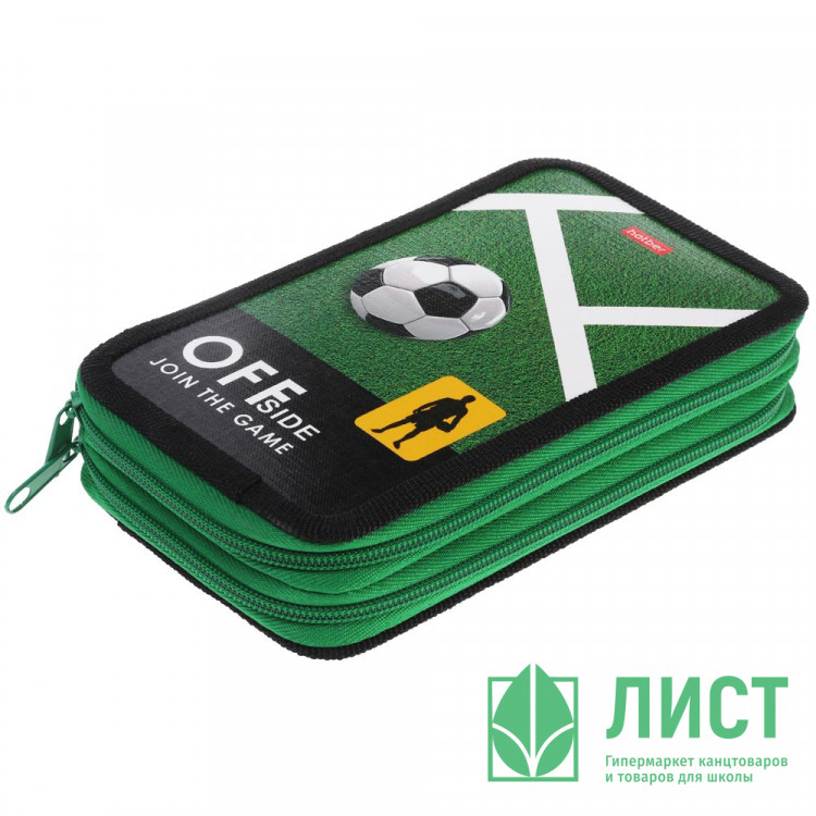 Пенал 2 отделения (Hatber) Пенальти 190х110мм матовая ламинация с таблицей умножения арт.NPn_47113