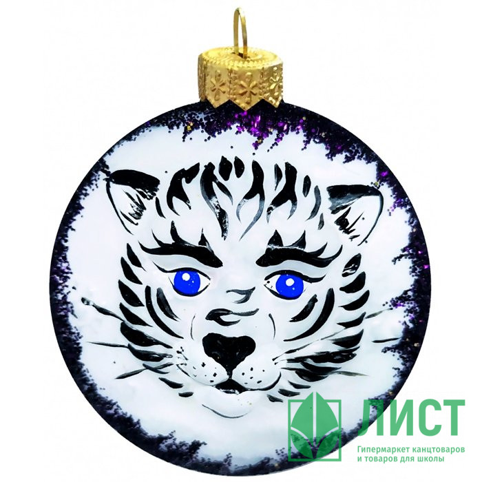 Украшение декоративное стекло 09см "Дед Мороз мини" п/у арт.ФУ-610