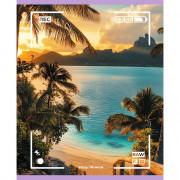 Тетрадь А5 клетка 48 листов скоба (Маяк) Пальмы и море арт.Т-5048 К2