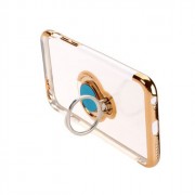 Чехол силиконовый FaisON для SAMSUNG Galaxy J6 (2018) держатель под палец магнит золотой