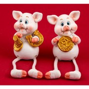 Статуэтка символ года Счастливая хрюшка 12см арт.20838