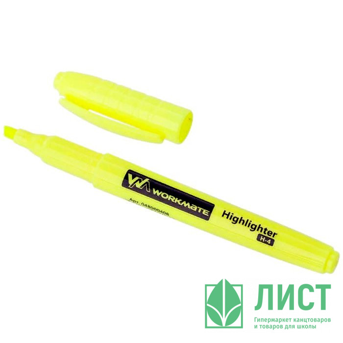 Текстовыделитель  WorkMate 1-4мм скош желтый арт.14-3450