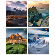 Тетрадь А5 клетка 96 листов скоба второй блок (Remix) Живописные горы цветная мелованная обложка арт.96-9534