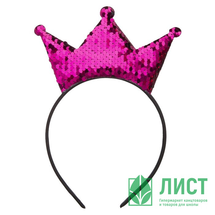 Ободок "Корона маджента" 20*14см арт.80949