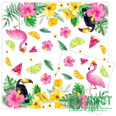 Салфетки &quot;Summer Time&quot; 12шт/наб. 33*33см арт.6072889 Салфетки "Summer Time" 12шт/наб. 33*33см арт.6072889