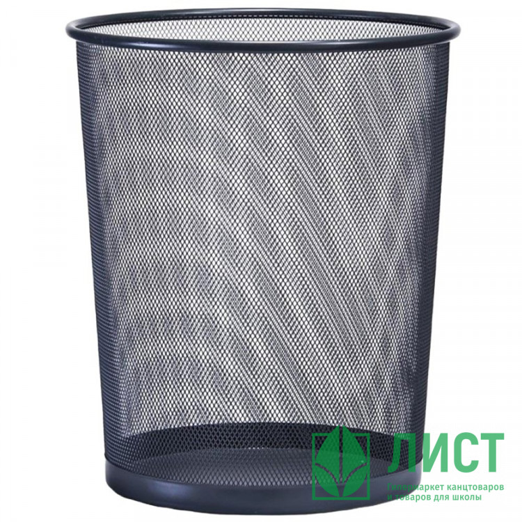 Корзина д/мусора металлическая 10л Luscan черная арт.1586476