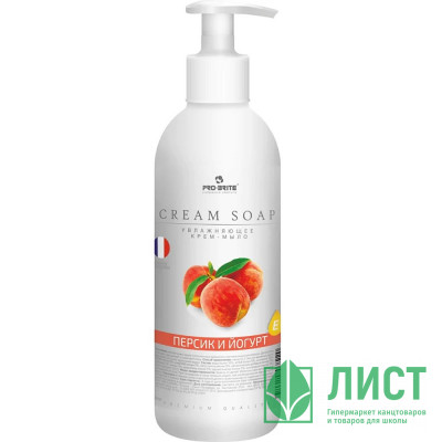 т/м жидкое 500мл дозатор Cream Soap Персик и йогурт (крем) Pro-Brite арт.1602-05 (Ст.10) т/м жидкое 500мл дозатор Cream Soap Персик и йогурт (крем) Pro-Brite арт.1602-05 (Ст.10)