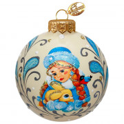 Шар стекло 06,5см "Прелестная снегурочка 1" арт.КУ-65-254005/1