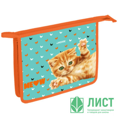 Папка школьная для тетрадей А5 на молнии (deVENTE) Meow арт. 8053308 Папка школьная для тетрадей А5 на молнии (deVENTE) Meow арт. 8053308