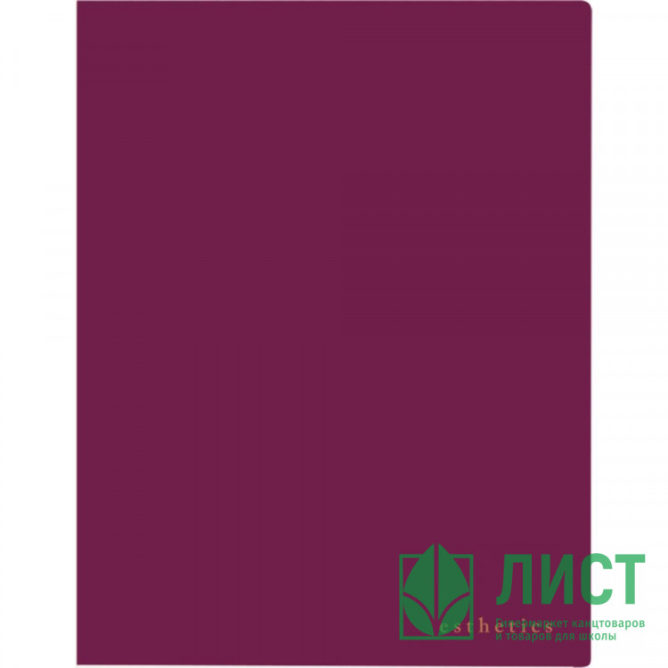 Папка с 20 вкладышами A4 "deVENTE. Esthetics" A4 (235x310x15 мм) 700 мкм, фактура "soft-touch" вкладыши 30 мкм, внутренний карман 160 мкм, индивидуальная упаковка, непрозрачная бургунди