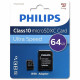 Карта памяти 64Gb PHILIPS microSDHC Class 10 (SD адаптер)