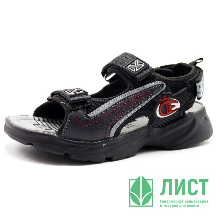 Сандалии для мальчика (M + D) черный верх-искусственная кожа подкладка-искусственная кожа размерный ряд 32-37 артикул xm-2441-1