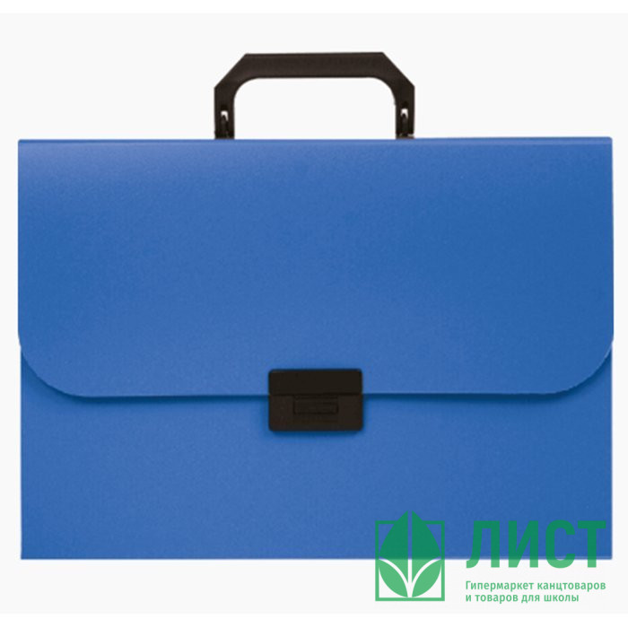 Портфель 06 отделений (Attomex) с ручкой на замке синий арт.3073703