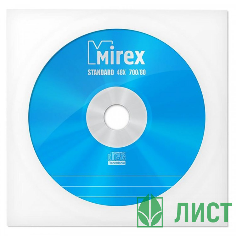 Диск CD-R Mirex +конверт CD бумажный c окном с вырубным язычком