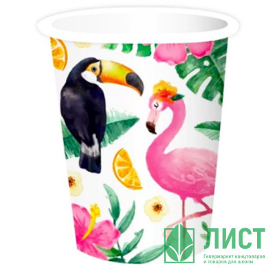 Стаканы бумажные &quot;Summer Time&quot; 06шт/наб 250мл арт.6059057 Стаканы бумажные "Summer Time" 06шт/наб 250мл арт.6059057