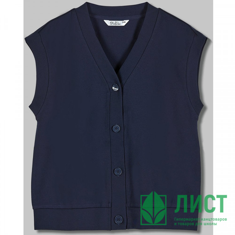 Жилет для девочки (Делорас) арт.63948V размер 34/134-44/164 цвет синий