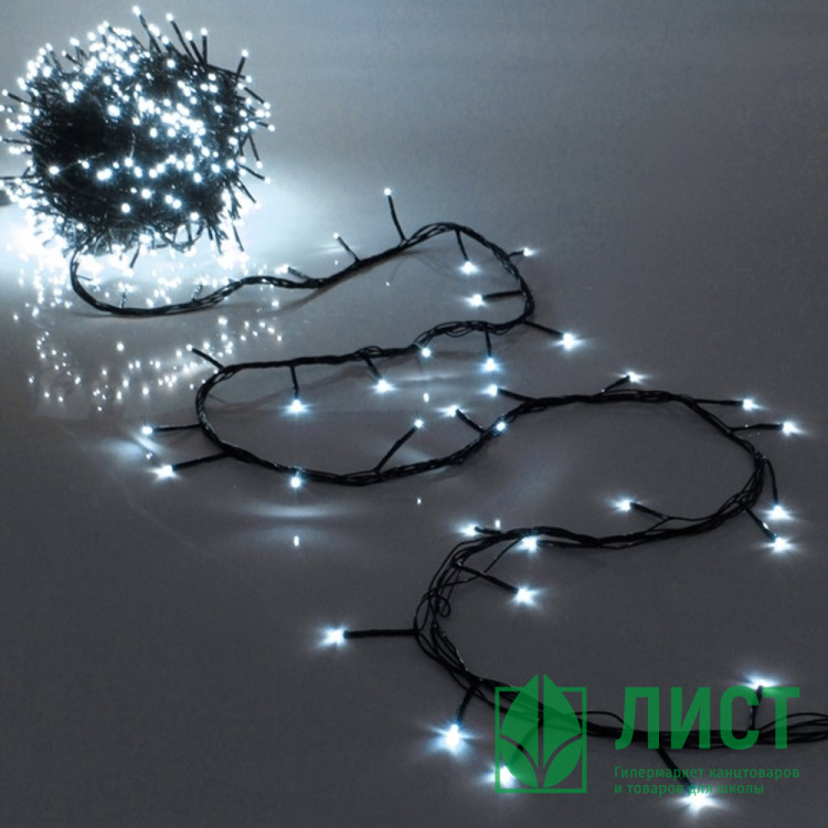 Гирлянда эл.д/дома нить "Твинкл Лайт" 40м 800LED цв.белый (ч.провод,соединение) 8реж. IP20 арт.725-950