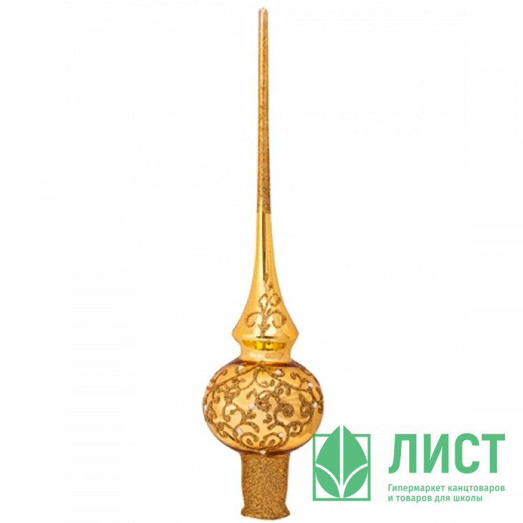 Наконечник на ёлку стекло 28см "Верхушка.Замысловатая" п/у арт.КВ-224277