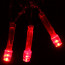 Гирлянда электрическая для дома точечная 16м 180LED цвет красный (светлый провод) 8режимов (можно соединять) арт.125-021 - 