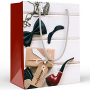 Пакет подароч. бумаж. 23*18см Мужской с трубкой арт.151102293