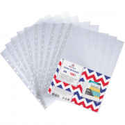 Папка-файл с боковой перфорацией А4 20мкм апельсиновая корка (Attomex) КОМПЛЕКТ 100шт./уп. арт.3050903