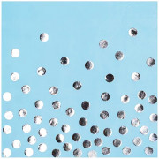 Салфетки Горошек серебро 6шт/наб. 33*33см арт.1502-2870