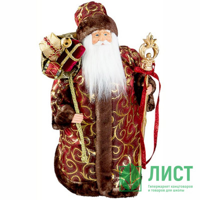 Игрушка декоративная &quot;Дед Мороз&quot; 45см бордово-золотой арт.SD4596 Игрушка декоративная "Дед Мороз" 45см бордово-золотой арт.SD4596