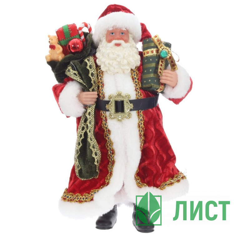 Игрушка декор. "Дед Мороз" 25см в красной шубке арт.822829
