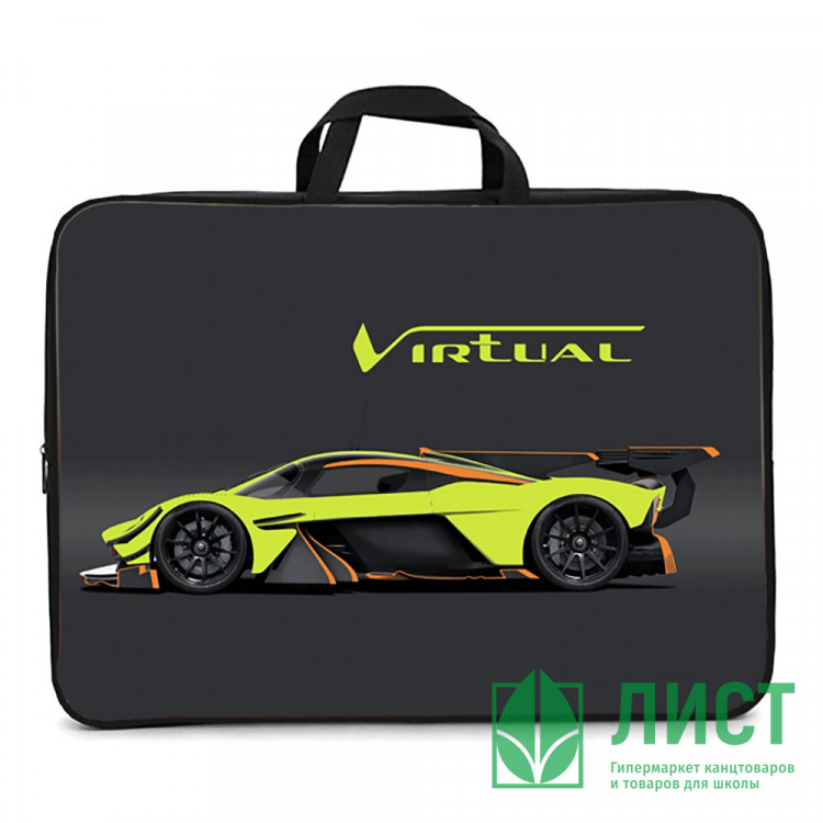 Папка А3 текстиль на молнии ручка-тесьма (ОНИКС) Неон авто арт ПМД3-20-4