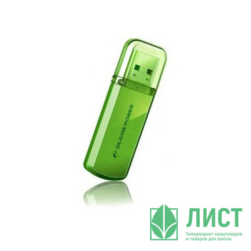 Флеш диск 16GB USB 2.0 Silicon Power Helios 101, зеленый