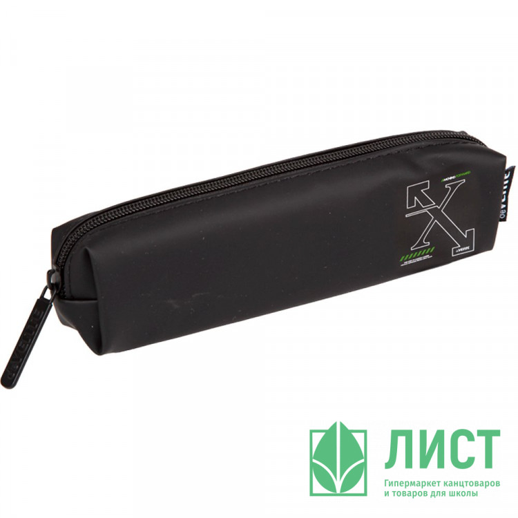 Пенал-косметичка 1 отделение deVENTE Двигаясь вперед (X Moving Forward) черный 210х40х40мм арт7020658