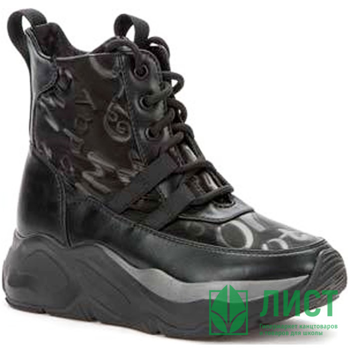 Ботинки для девочки (BETSY) черные верх-нейлон/искусственная кожа подкладка -натуральная шерсть артикул 918324/04-01