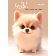 Записная книжка А7 твердая обложка 64 листа (Prof-Press) Милый щенок глянцевая ламинация арт.64-1687