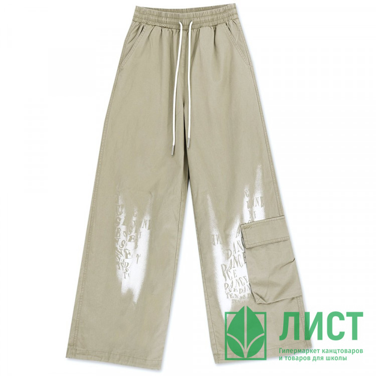 Брюки для девочки артикул Deloras 22620 размер 34/134-44/164 цвет светло-бежевый